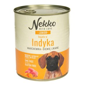 NEKKO Junior Indyk, marchewka, siemię lniane 800g