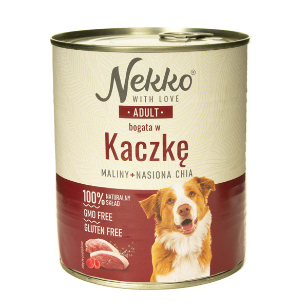 NEKKO Adult Kaczka, maliny, nasiona Chia 800g