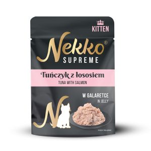 NEKKO SUPREME Kitten Tuńczyk z łososiem w galaretce 70g