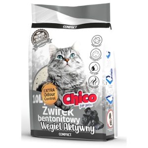 CHICO Żwirek Bentonitowy Compact Activated Carbon 10L