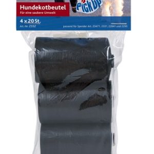 TRIXIE 4 rolki torebek po 20szt. - czarne