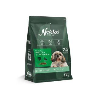NEKKO Grain Free dla psów dorosłych małych ras Indyk/Królik
