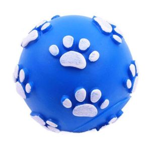 CHICO Piłka w łapki 8cm niebieska - zabawka vinylowa