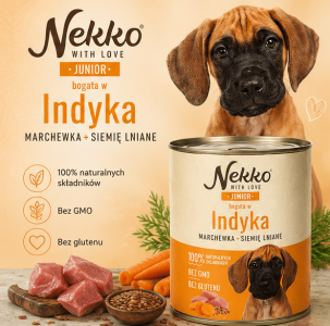 nekko junior indyk marchewka siemie lniane